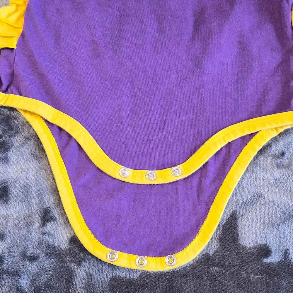 NBA Los Angeles Lakers Court Princess Purple Ruffle Bodysuit 24M PO22543